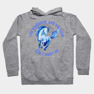 The Unicorns Are Calling and I Must Go Hoodie